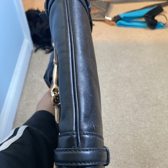 Black with gold hardware Gucci shoulder bag hobo - Picture 8 of 8